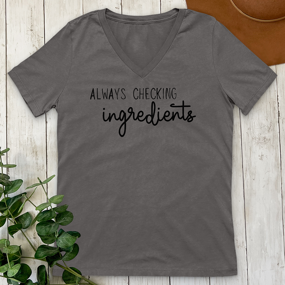 Always Checking Ingredients V-Neck