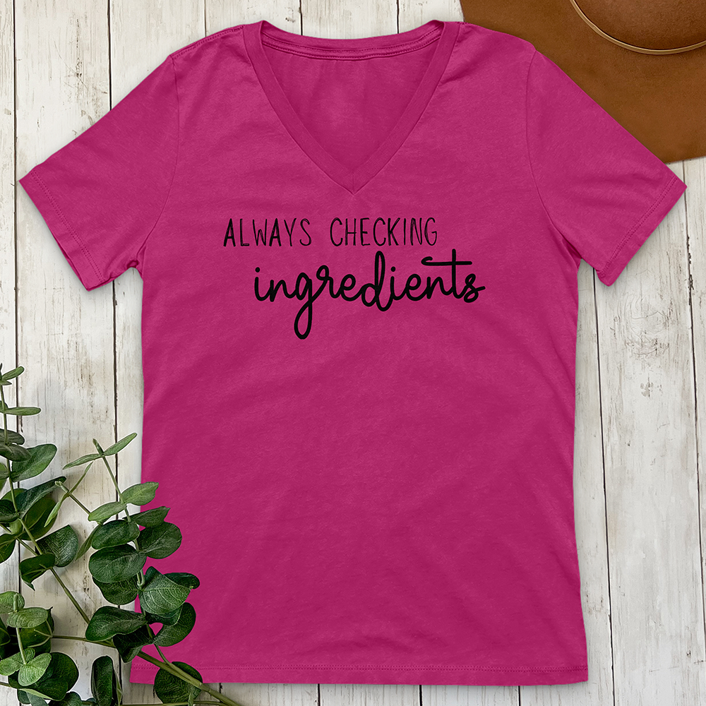 Always Checking Ingredients V-Neck