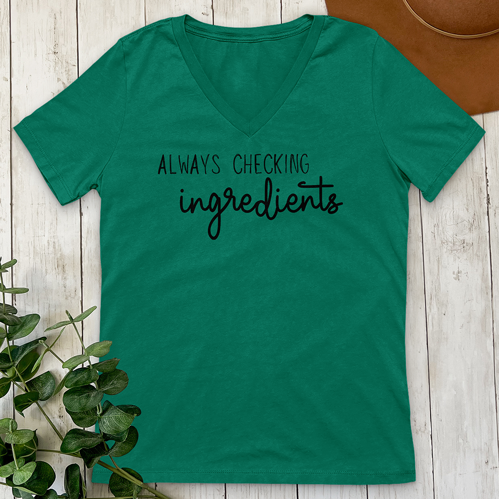 Always Checking Ingredients V-Neck