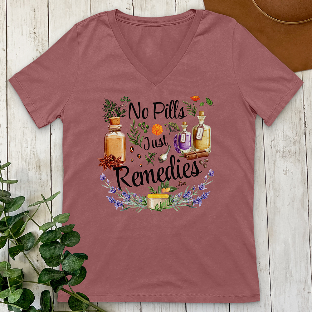 No Pills Just Remedies V-Neck