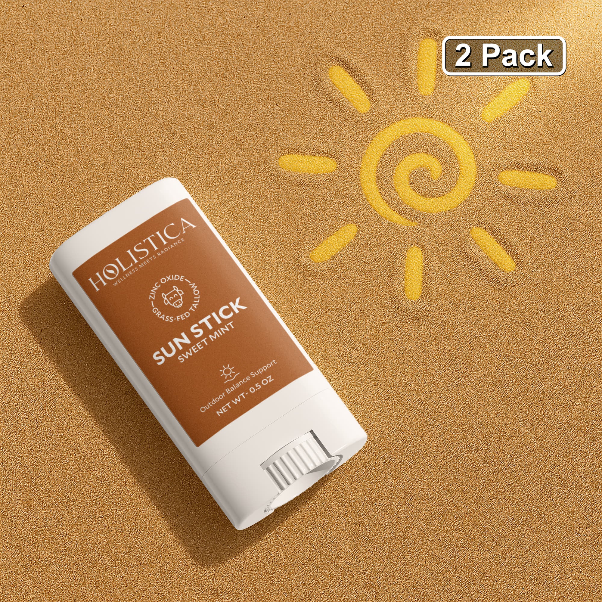 2 Pack Tallow Zinc Sun Stick