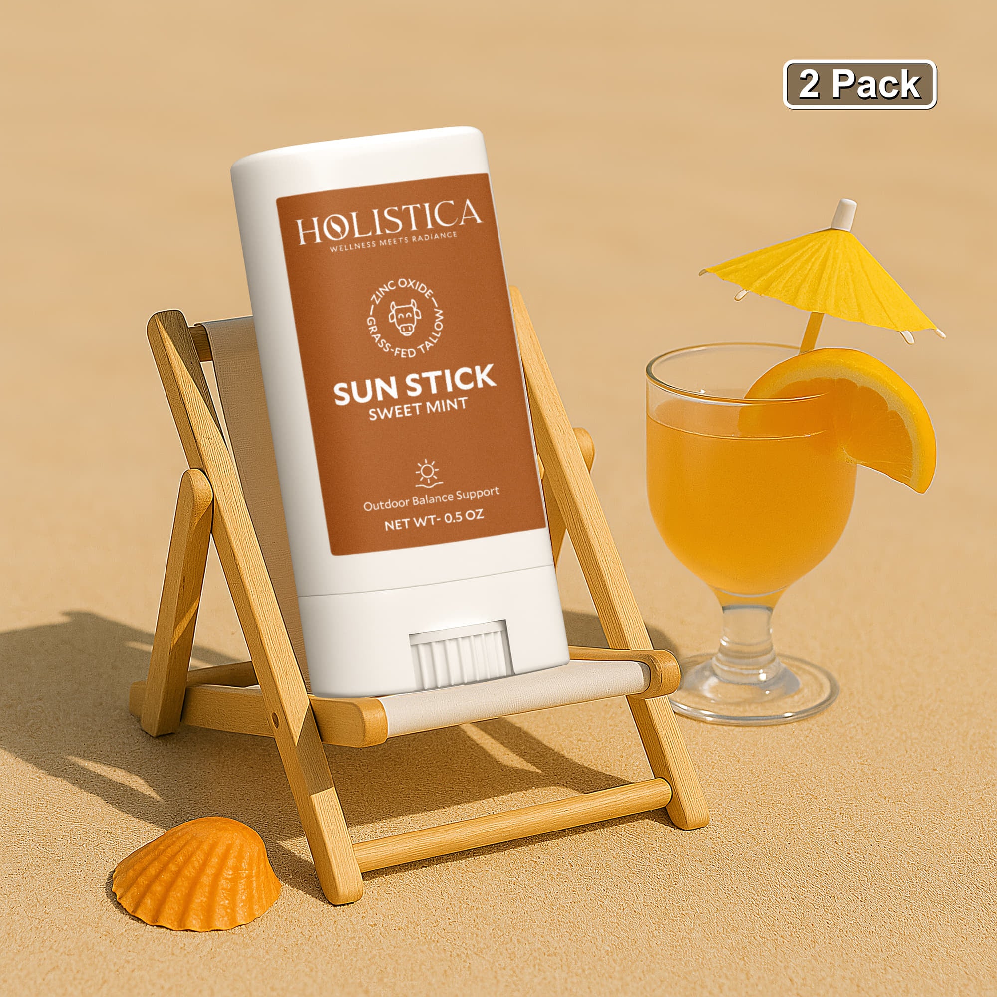 2 Pack Tallow Zinc Sun Stick